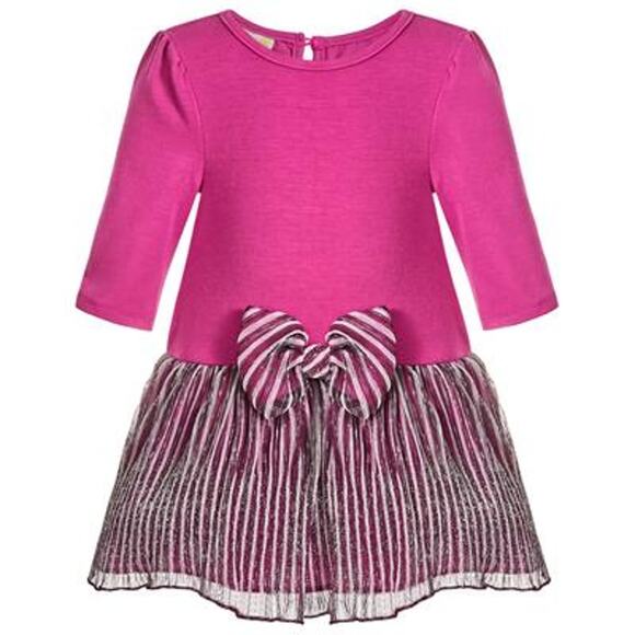 Purple Rose Samara Baby Girls Knit Bodice Dress with Lurex Skirt Size 24 Mo NWT - Picture 1 of 2